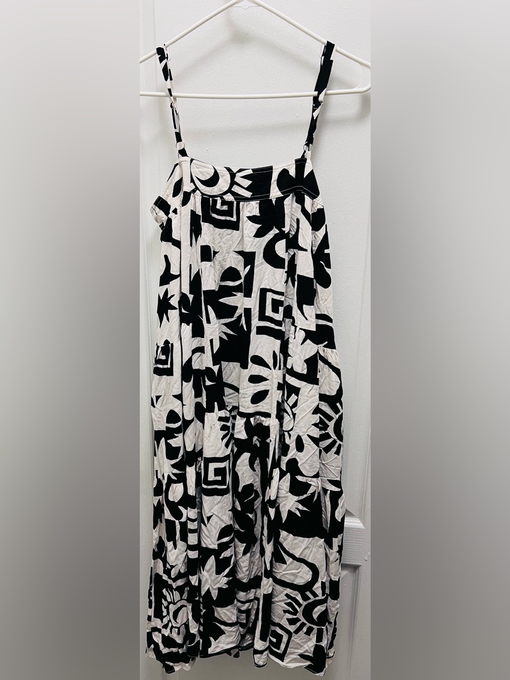 Abel The Label Abstract Print Maxi Dress